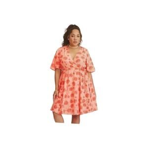 Torrid Dress Women's Plus Size 28 Sienna Garden Floral Georgette Wrap Dress